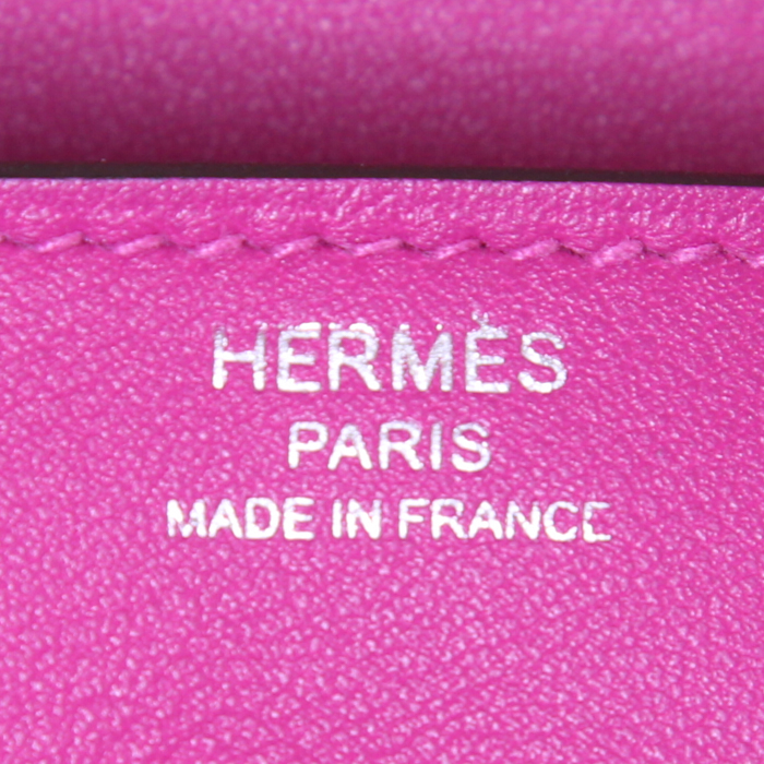 Sac à main Hermes Birkin 25 cm en cuir Swift pourpre - Detail D3