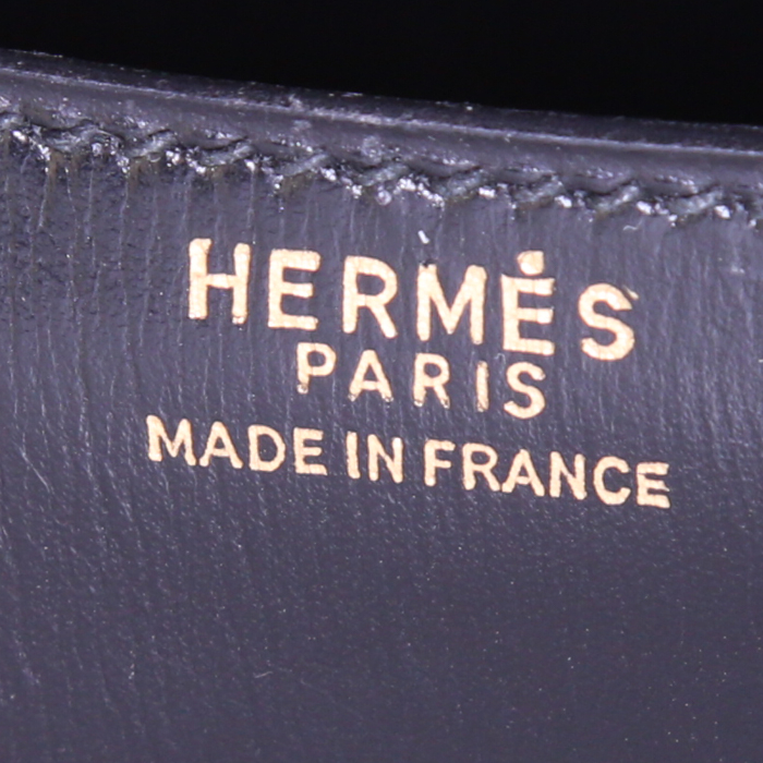 Hermes Constance handbag in black box leather - Detail D4