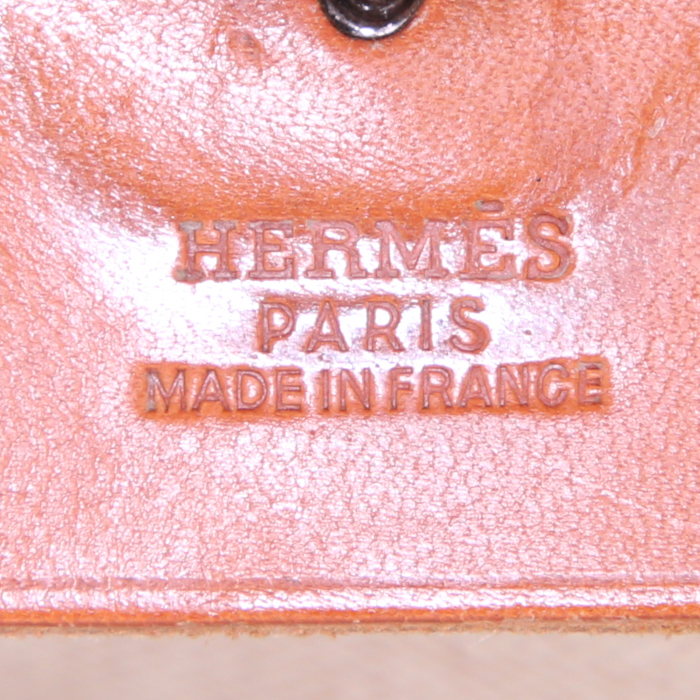 Sac porté épaule ou main Hermes Herbag en toile beige et cuir naturel - Detail D3