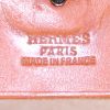 Hermes Herbag bag worn on the shoulder or carried in the hand in beige canvas and natural leather - Detail D3 thumbnail