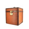 Louis Vuitton Malle à Chapeaux hat box in orange vuittonite and natural leather - 00pp thumbnail