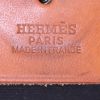 Sac bandoulière Hermes Herbag en toile noire et cuir naturel - Detail D4 thumbnail