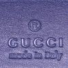 Borsa a tracolla Gucci GG Marmont in tela trapuntata blu con motivo a spina di pesce e pelle blu - Detail D4 thumbnail