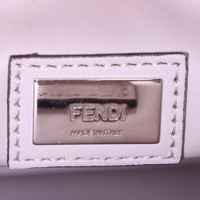 Sac à main Fendi 2 Jours en cuir beige - Detail D4