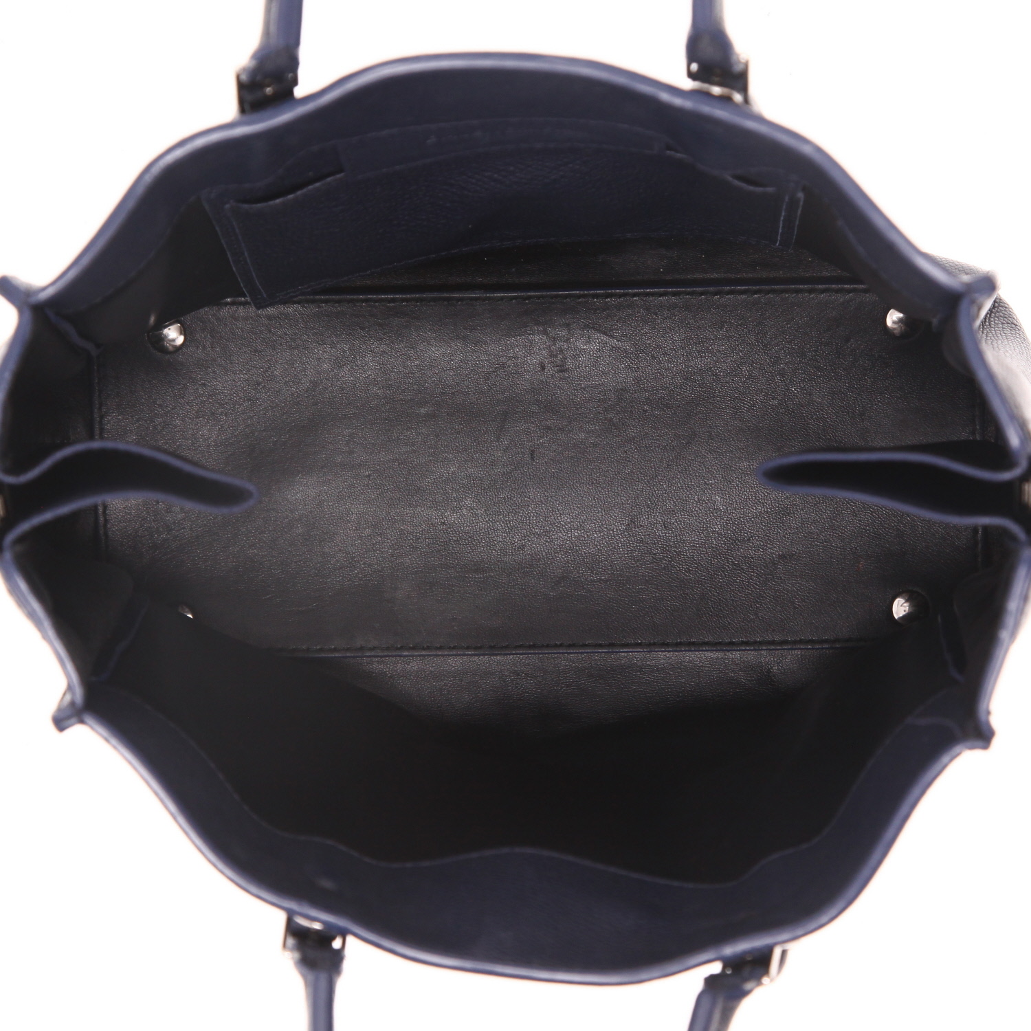 Sac bandoulière Balenciaga Papier A4 en cuir grainé bleu - Detail D3