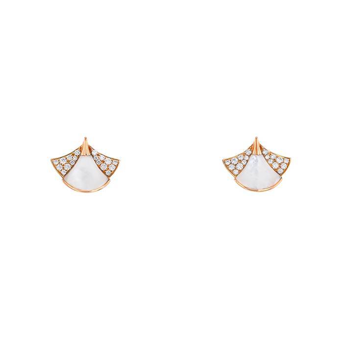 Bvlgari DivaS Dream Gold Mother Of Pearl And Diamond Earrings  Luxury  Souq