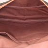 Borsa a tracolla Louis Vuitton Saumur modello medio in tela monogram cerata marrone e pelle naturale - Detail D3 thumbnail