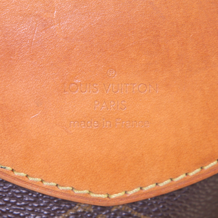 Sac à main Louis Vuitton Stresa en toile monogram marron et cuir naturel - Detail D3
