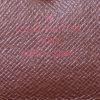 Louis Vuitton Sarah wallet in ebene damier canvas and brown leather - Detail D3 thumbnail