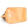 Shopping bag Louis Vuitton grand Noé in tela monogram marrone e pelle naturale - Detail D4 thumbnail