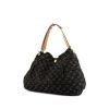 Bolso de mano Louis Vuitton Daily en lona denim Monogram negra y cuero natural - 00pp thumbnail