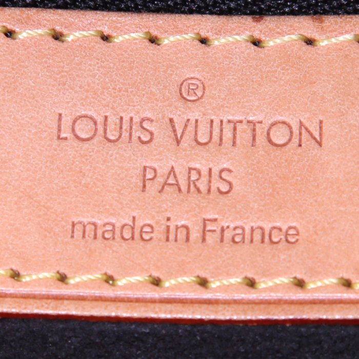 Sac à main Louis Vuitton Daily en toile denim monogrammée noire et cuir naturel - Detail D3
