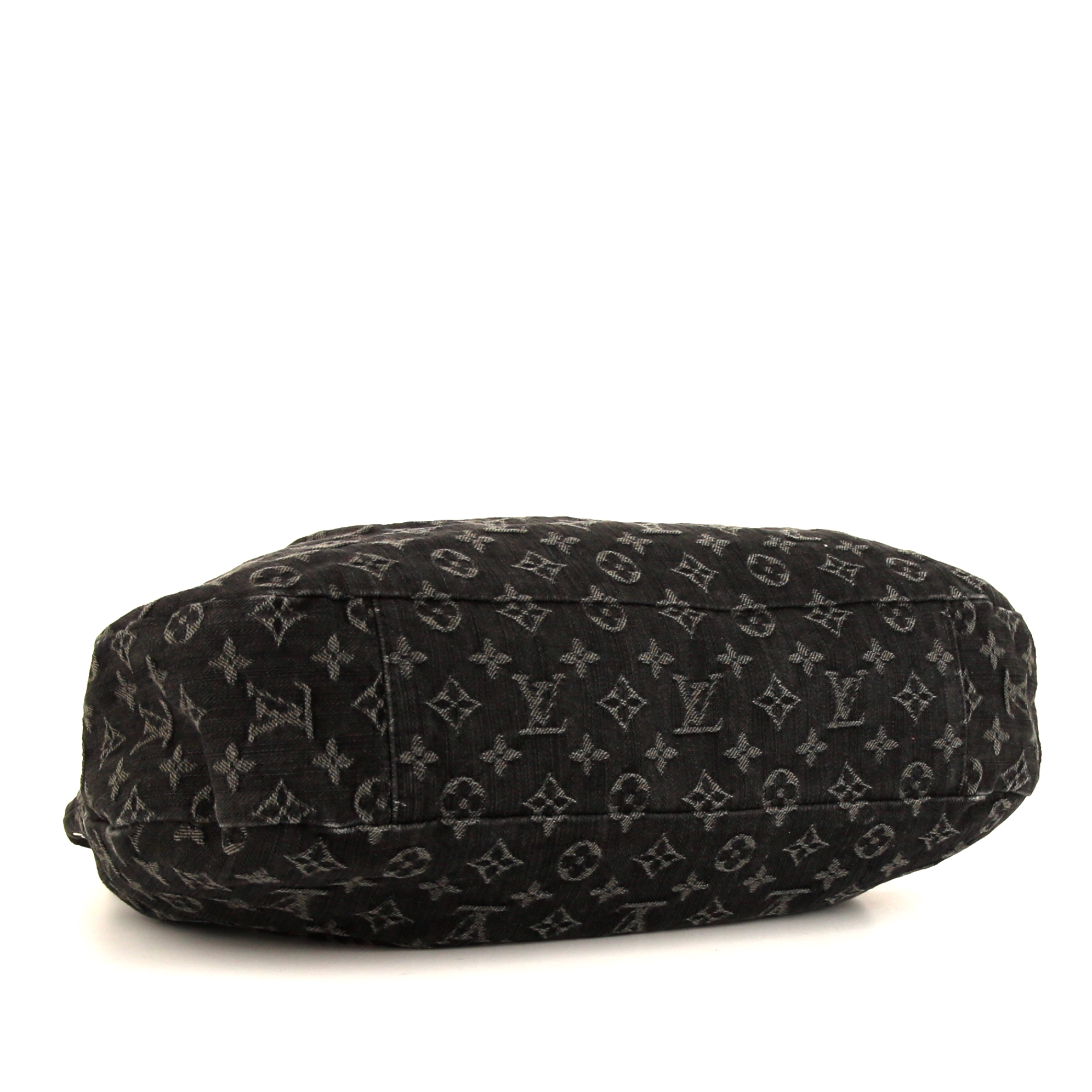Louis Vuitton Daily handbag in black monogram denim canvas and natural leather - Detail D4