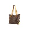 Shopping bag Louis Vuitton Piano in tela monogram marrone e pelle naturale - 00pp thumbnail