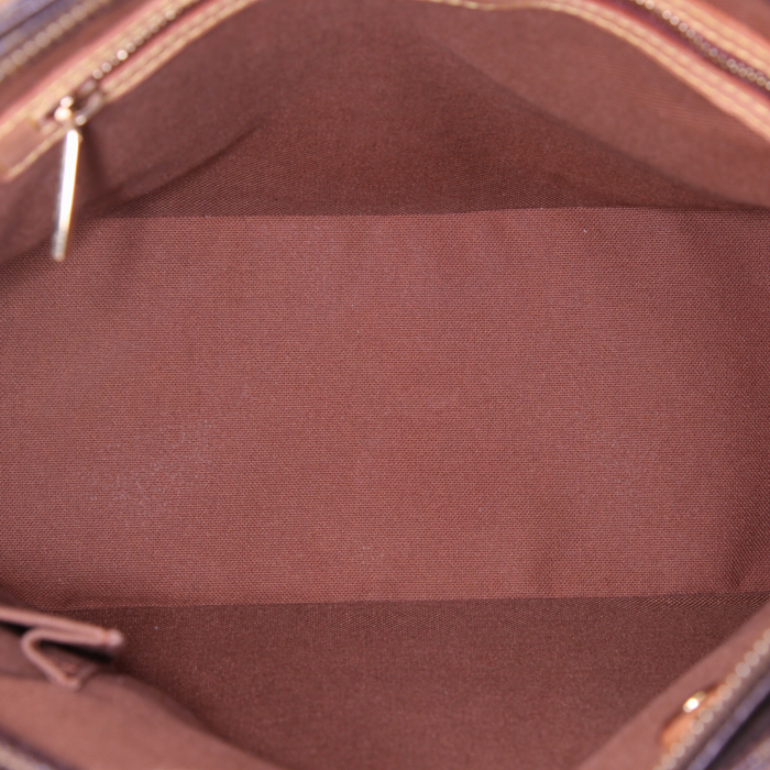Louis Vuitton Piano shopping bag in brown monogram canvas and natural leather - Detail D2