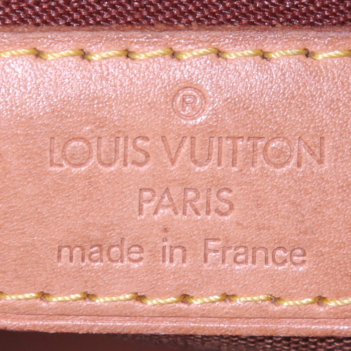 Bolso Cabás Louis Vuitton Piano en lona Monogram marrón y cuero natural - Detail D3