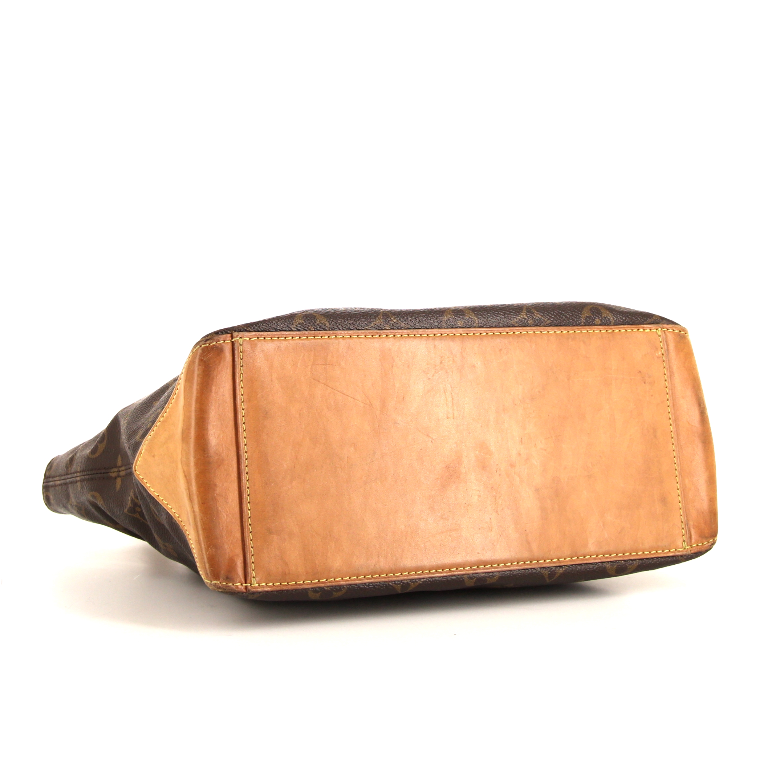 Louis Vuitton Piano shopping bag in brown monogram canvas and natural leather - Detail D4