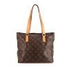 Shopping bag Louis Vuitton Piano in tela monogram cerata marrone e pelle naturale - 360 thumbnail