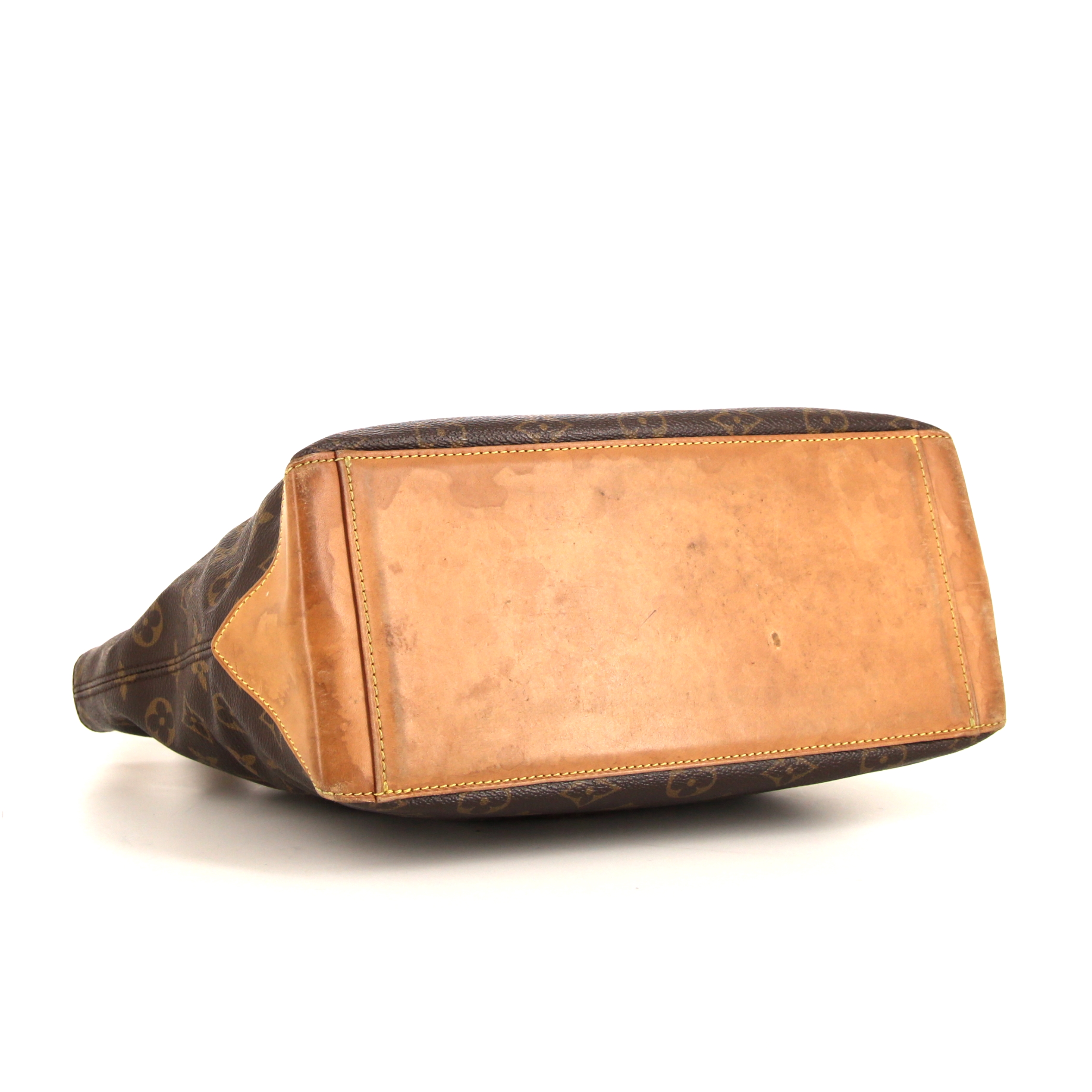 Louis Vuitton Piano shopping bag in brown monogram canvas and natural leather - Detail D4