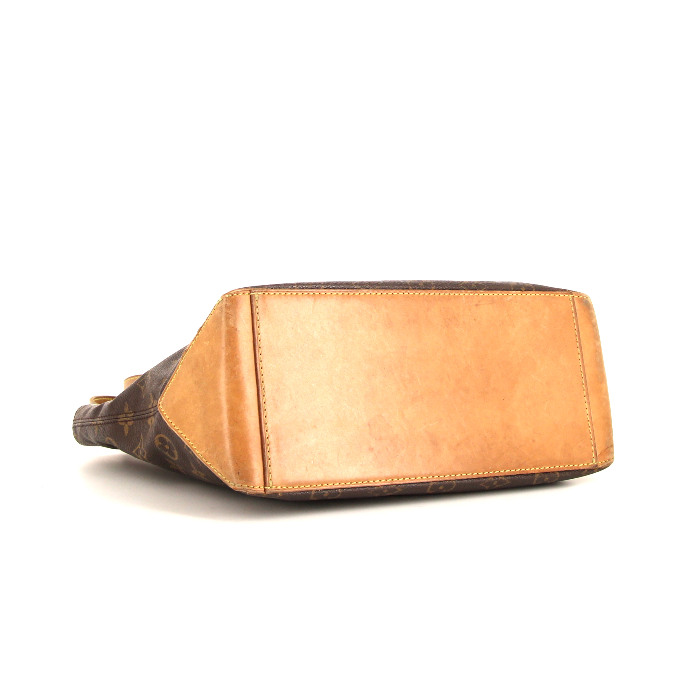 Louis Vuitton Piano shopping bag in brown monogram canvas and natural leather - Detail D4