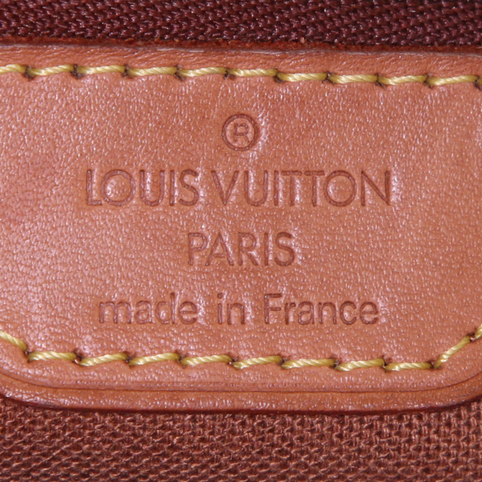 Bolso Cabás Louis Vuitton Piano en lona Monogram marrón y cuero natural - Detail D3