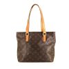 Shopping bag Louis Vuitton Piano in tela monogram marrone e pelle naturale - 360 thumbnail
