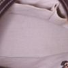 Gucci Interlocking G handbag in beige monogram canvas and brown leather - Detail D2 thumbnail