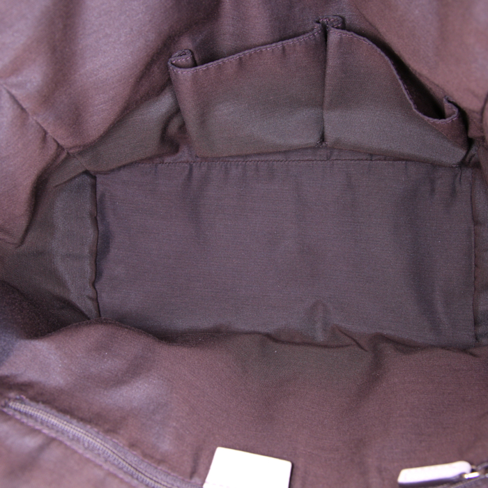 Sac porté épaule ou main Gucci Britt en toile monogram marron et cuir beige - Detail D2