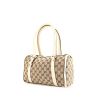 Gucci Abbey handbag in beige monogram canvas and white leather - 00pp thumbnail