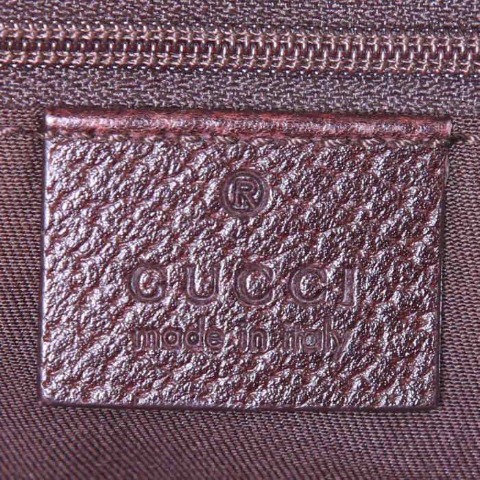 Bolso Cabás Gucci Abbey en lona Monogram beige y cuero marrón chocolate - Detail D3