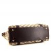 Shopping bag Gucci Abbey in tela monogram beige e pelle marrone cioccolato - Detail D4 thumbnail