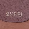 Borsa da viaggio Gucci in tela monogram cerata beige e pelle marrone - Detail D3 thumbnail