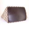 Gucci handbag in beige monogram canvas and brown leather - Detail D4 thumbnail