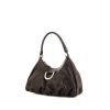 Gucci D-ring handbag in brown monogram leather - 00pp thumbnail