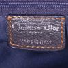 Dior handbag in beige and dark blue monogram canvas and brown leather - Detail D3 thumbnail