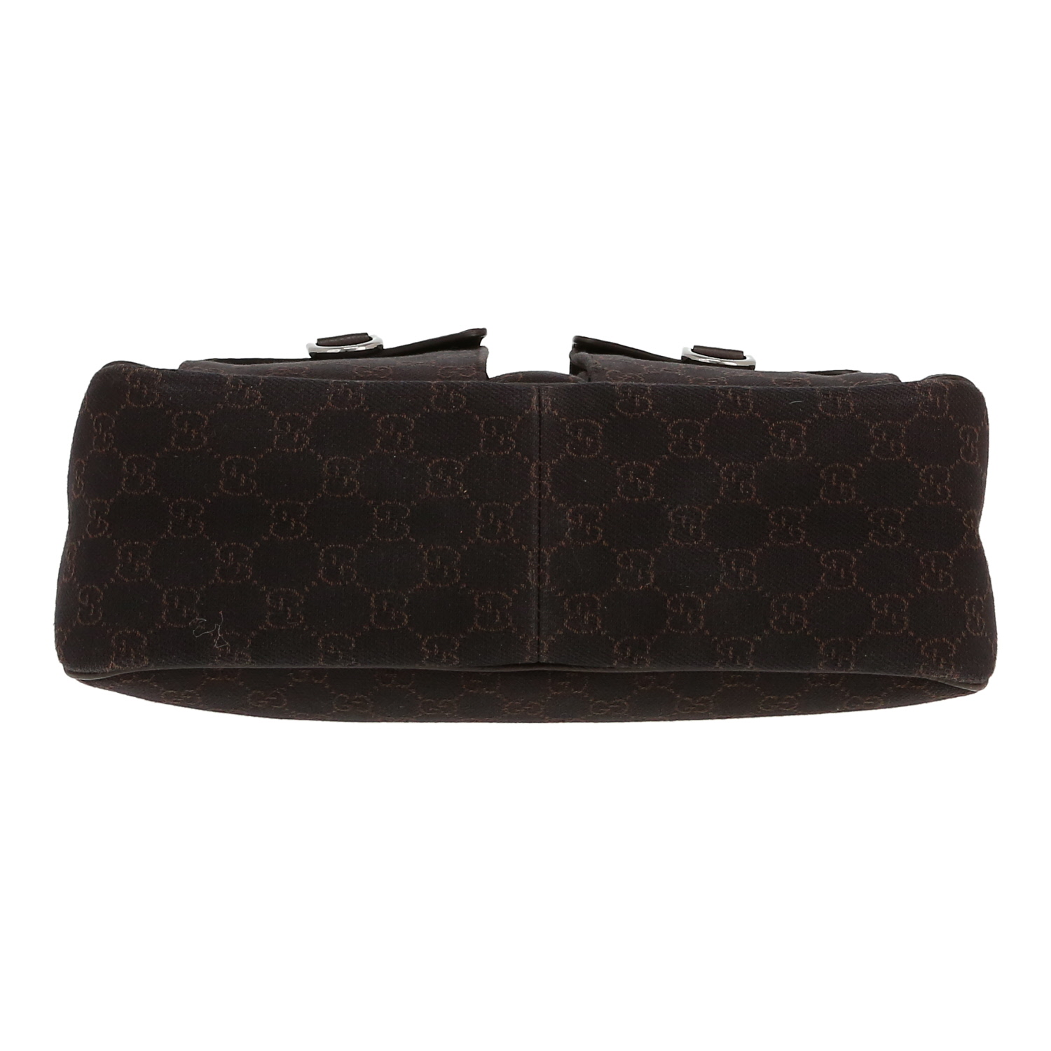Borsa Gucci in tela monogram marrone e pelle marrone - Detail D1