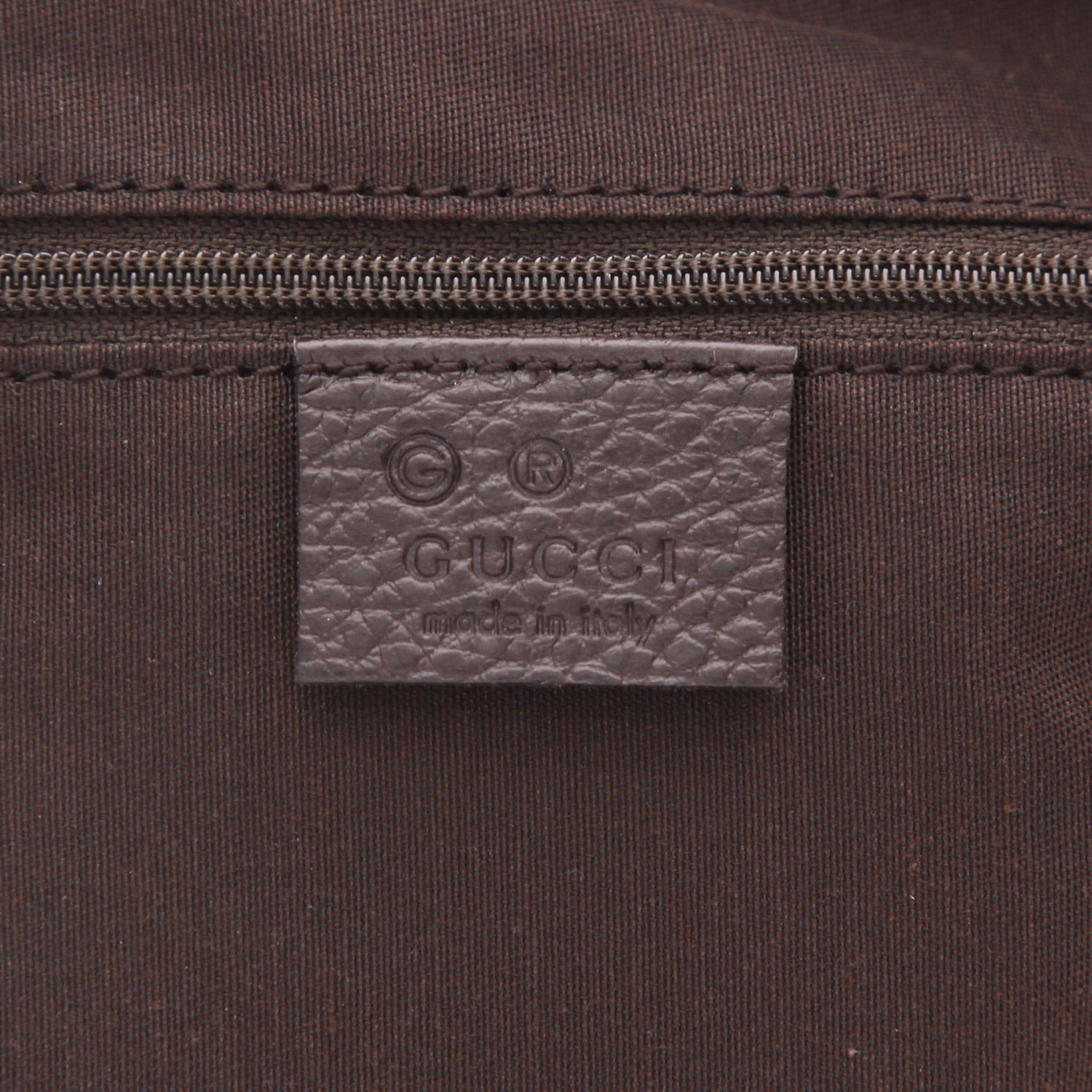 Bolso de mano Gucci en lona Monogram marrón y cuero marrón - Detail D2