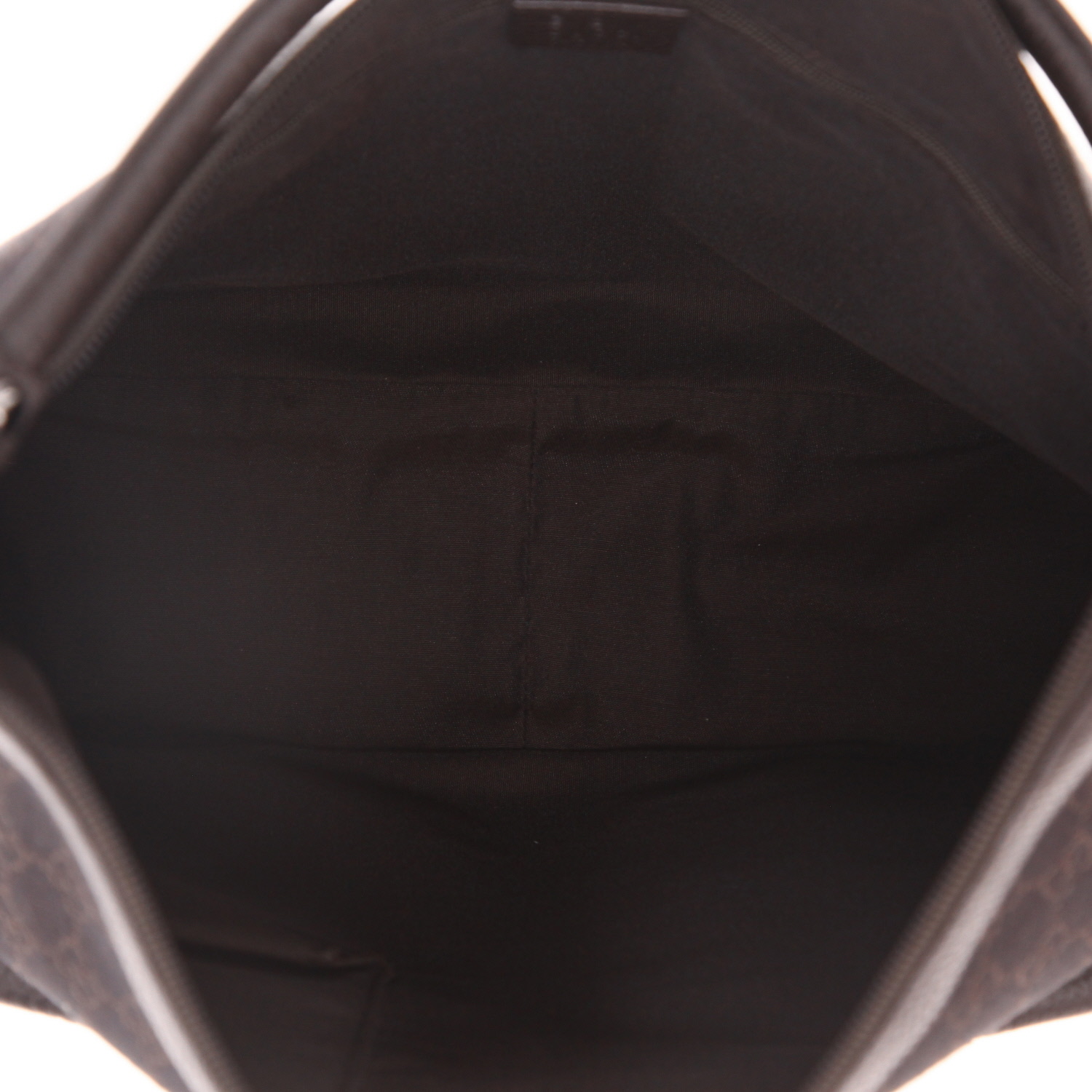 Bolso de mano Gucci en lona Monogram marrón y cuero marrón - Detail D3