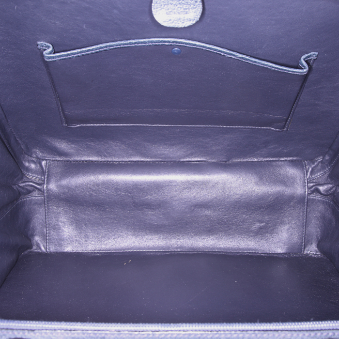 Sac de voyage Gucci Gucci Bagage petit en cuir bleu-marine - Detail D2