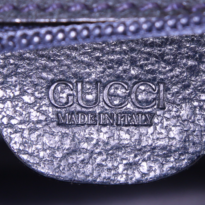 Sac de voyage Gucci Gucci Bagage petit en cuir bleu-marine - Detail D3