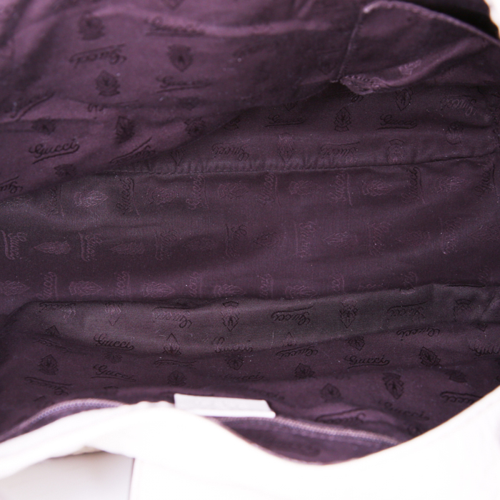 Bolso de mano Gucci Lady Lock en cuero Monogram crudo - Detail D2