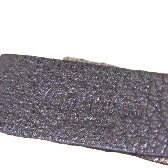 Sac à main Saint Laurent Double en cuir noir - Detail D3