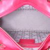 Dior Lady Dior medium model handbag in raspberry pink leather cannage - Detail D3 thumbnail