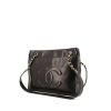 Chanel Vintage Shopping shoulder bag in black leather - 00pp thumbnail