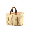 Gucci weekend bag in beige canvas and brown leather - 00pp thumbnail