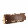 Gucci Nailhead handbag in beige monogram canvas and brown leather - Detail D4 thumbnail
