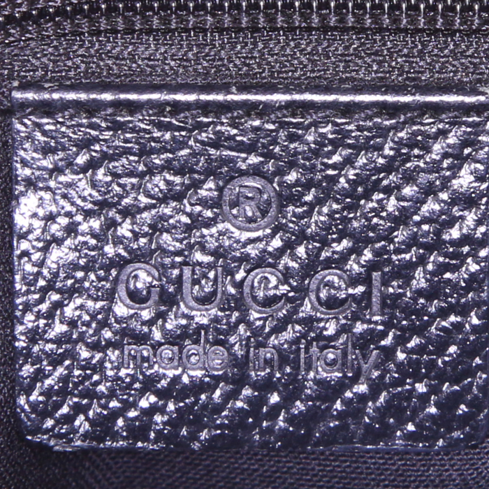 Sac cabas Gucci Eclipse en toile monogram marron ébène et cuir noir - Detail D3