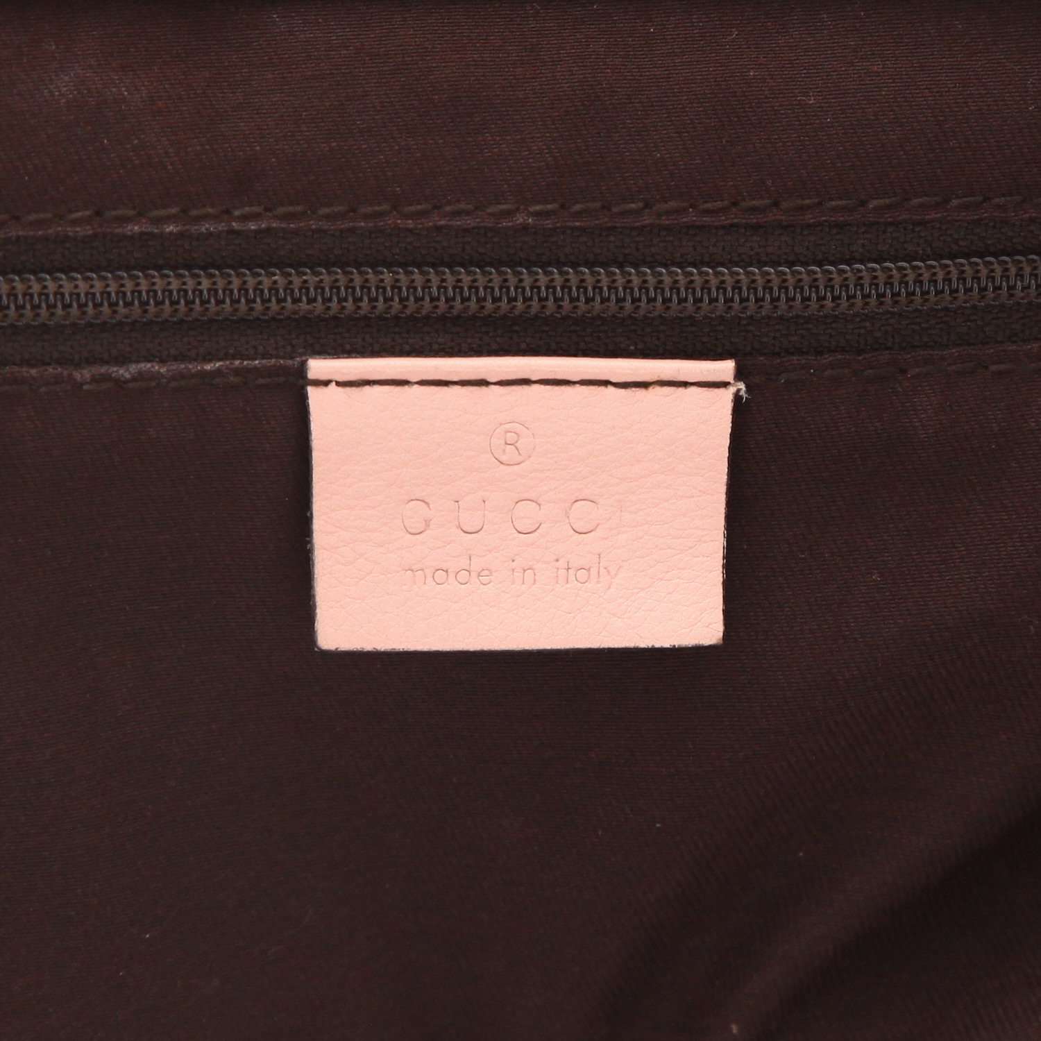 Gucci Abbey handbag in beige monogram canvas and beige leather - Detail D2