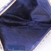 Pochette Dior Saddle in tessuto a monogramma Oblique blu e grigio - Detail D2 thumbnail