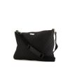 Gucci shoulder bag in black logo canvas and black leather - 00pp thumbnail
